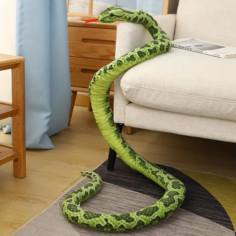 Lifelike Snake Plush Toy – Adorable & Cozy Home Decor Accent