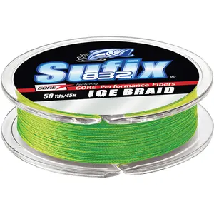 Sufix 832 Advanced Ice Braid Fishing Line, Neon Lime, 50 Yard Spool