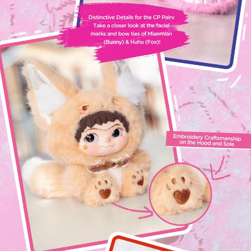 WAKUKU Fox & Bunny Trick or Treat Series Blind Box Figures Halloween Holiday Gift for Kids Friends for Her Cute Animal Collectibles Toy Gift Adorable Anime Costume Vinyl Figures Decor Holiday Halloween Christmas Gift for Her Him Kids and Adults