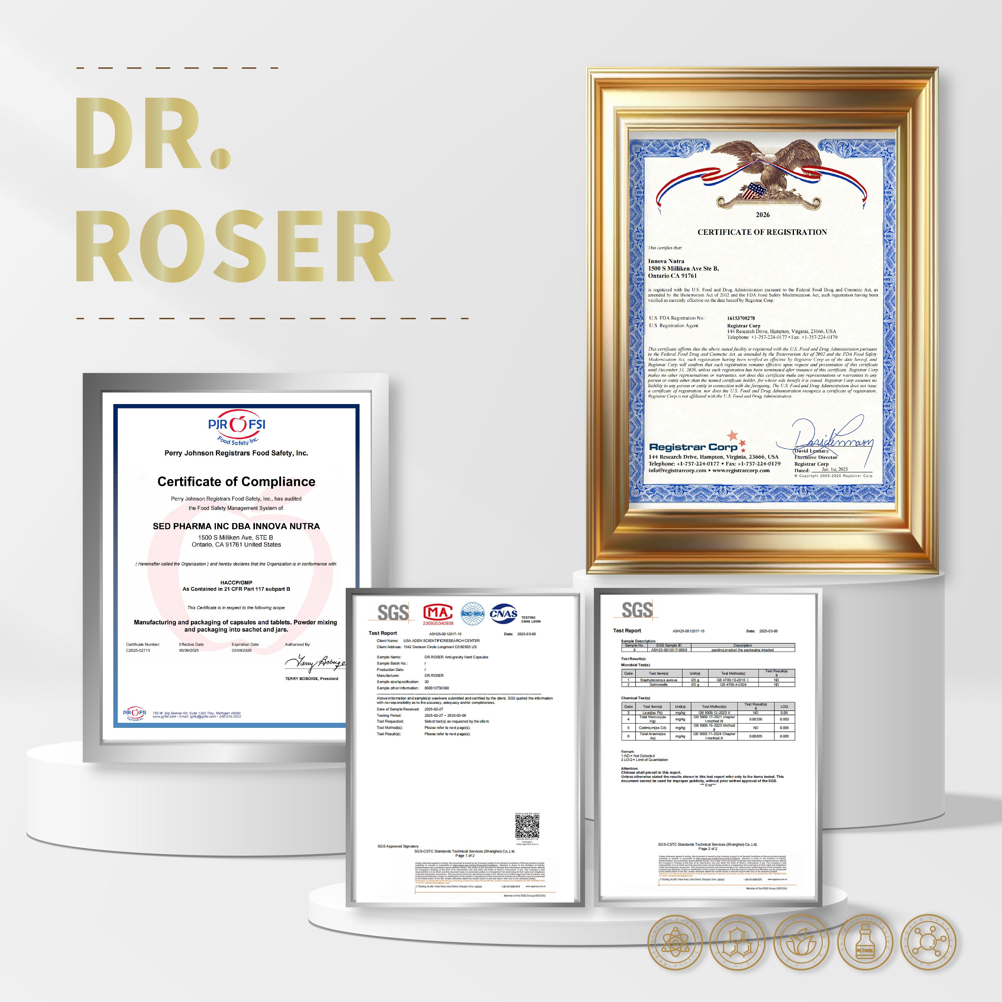 DR.ROSER 30 Capsules NAD+ Booster Anti-Aging Supplement with Urolithin A Elastic Collagen Sea Cucumber Stem Cells for Women & Men Edible Healthcare Colagen peptide Dietary Fitness  collagen#collagen peptide #supplements for women