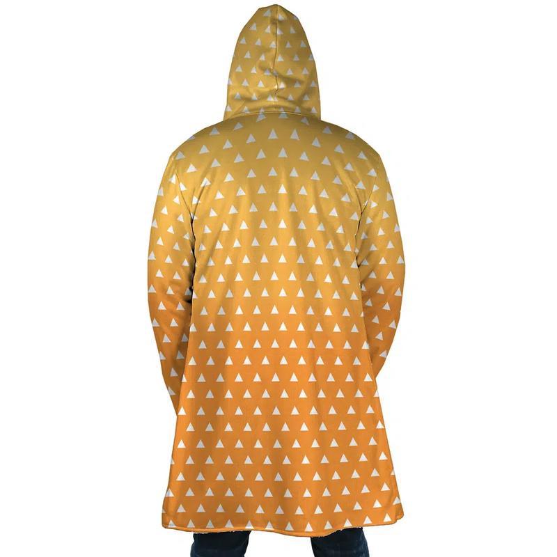 Zenitsu Agatsuma Demon Slayer-themed Hooded Cloak Coat