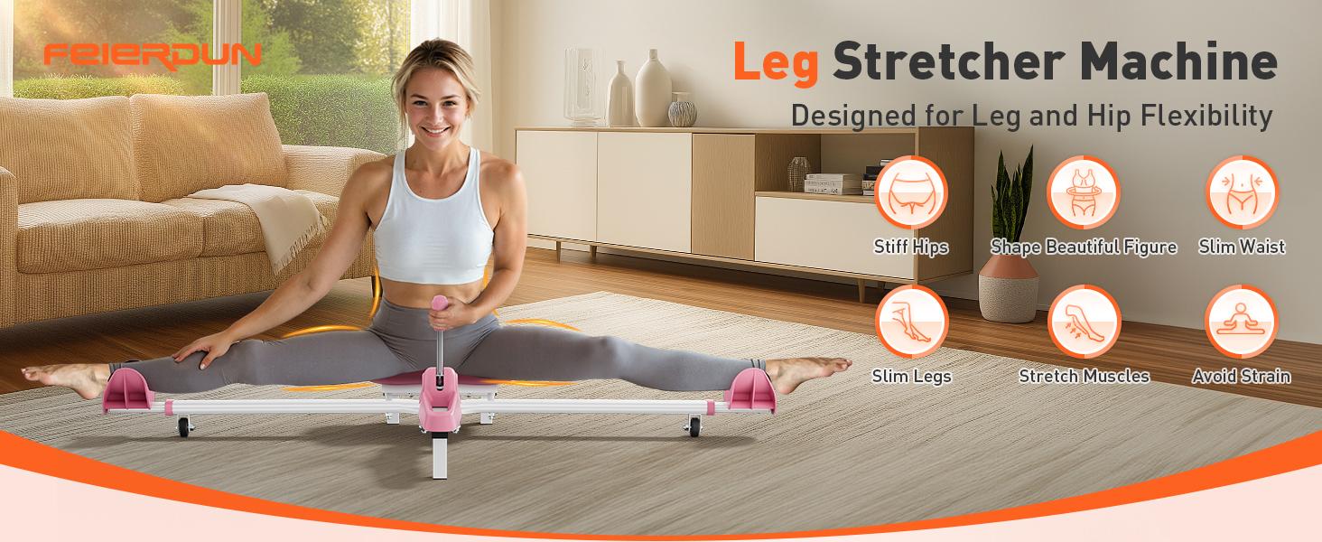 FEIERDUN Leg Stretcher Machine to Enhance Flexibility,  Split Machine for Ballet, Cheerleading Dance and Gymnastics, Fit for Beginer and athlete Multifunctional Fitness Equipment Strength Training Accessory