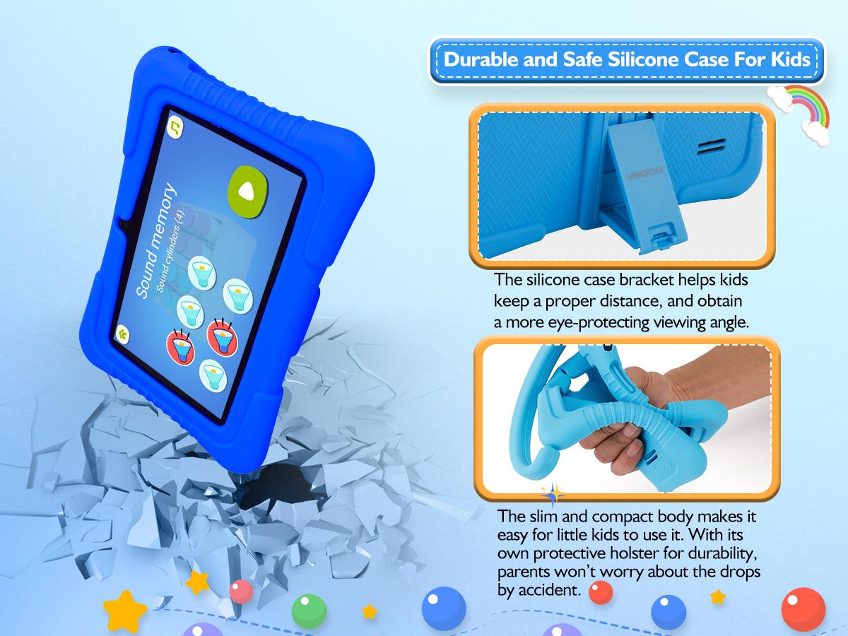 Veidoo Good Gift 7 inch Kids Tablet 32GB Android PC with Pre-Installed Educational Apps Fun Animal Themes for Boys Girls