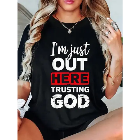 Men's Cotton Casual Crew Neck Short Sleeve Golf T-Shirt - Loose-Fitting Menswear with Christian Religious Message, All-Season Graphic Tshirts, Machine Washable (Check Size Chart for Fit)