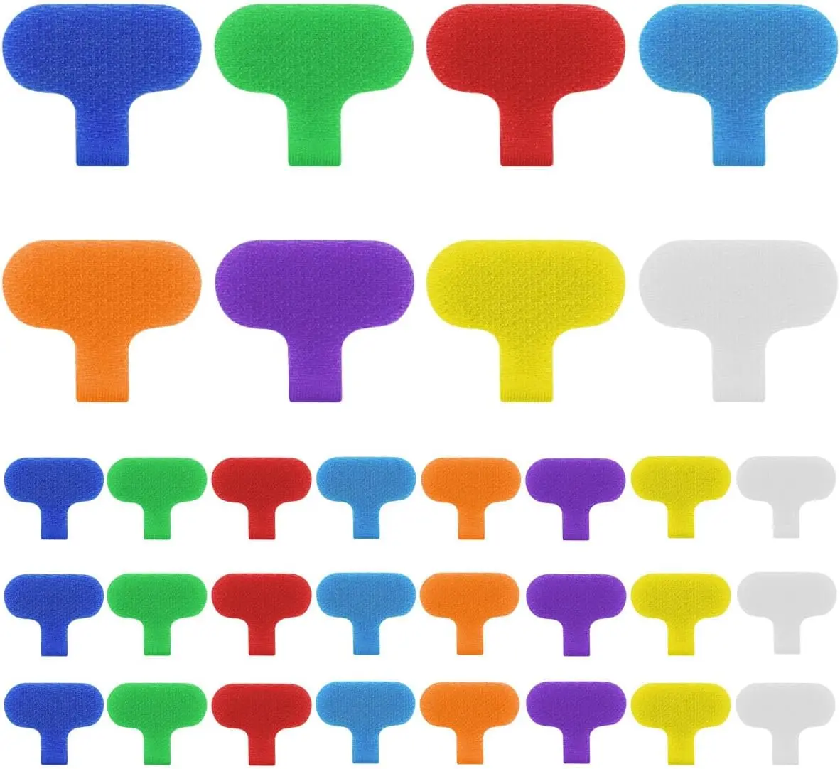 32 Pieces Multi-Color Electronic Cable Identification Tags Write on Cord Labels for Computers Cable Management Writable Wire Tags for Electronics Self-Adhesive Nylon Wrap-It Cable Label (8 Colors) yuntop