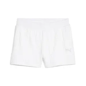 PUMA Womens Wardrobe Essentials Pointelle 4 Inch Shorts Casual Bottoms Casual - White
