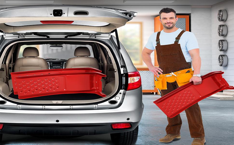 【GARVEE】Heavy Duty Car Ramps Set 8000lbs Auto Ramp Solid Steel Ramps , Pack of 2 , Max Lift Height 8 inches (Black, 36"L x 13"W x 9"H) 【GARVEE】Heavy Duty Car Ramps Set 8000lbs Auto Ramp Solid Steel Ramps , Pack of 2 , Max Lift Height 8 inches (Black, 36"L x 13"W x 9"H)