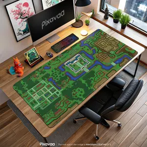 Legend of Zelda World Map Mouse Pad - Retro Overworld Gaming Mat, Hyrule Desk Decor, Link Fan Gift, Gamer Setup
