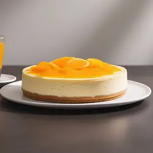 Andy Anand Gluten Free Orange Cheesecake 9" - Made In Traditional Way - Amazing-Divine-Decadent Gluten-Free Cheesecake Near Me Desserts (2 lbs)