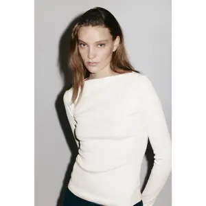 H&M Ribbed boat-neck top