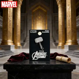 Marvel Avengers Pin 1PC Officially Licensed Cool Action Superhero Anime Brooch Backpack Decoration Jacket Lapel Anti-Rust Exquisite Alloy Enamel Gift Thor Mjolnir