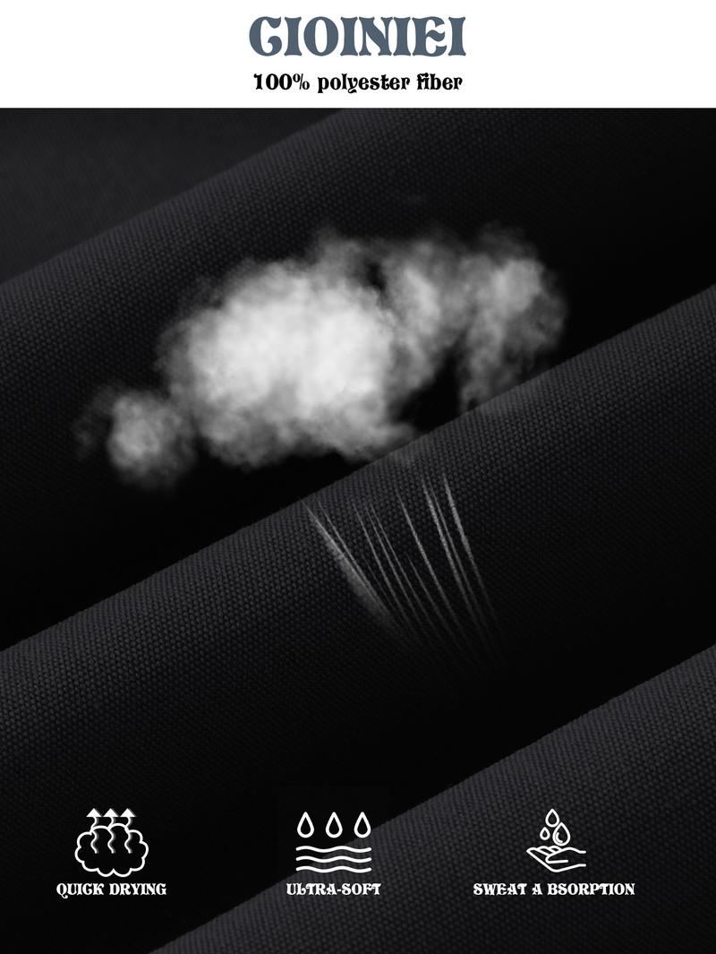 CCCMAI Men's Casual Solid Color Sports Pants, Casual Work Pants with Multiple Flap Pockets, Drawstring Waistband, Lightweight, Soft, Polyester, Outdoor Work Pants, Running Pants with Pockets, 100% Polyester Fiber, Non-Stretch Menswear