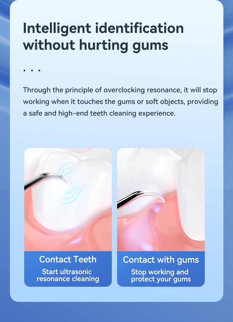 Electric Scaler, Smart Ultrasonic Tooth Cleaner with HD Camera & App, Professional Plaque Remover for Teeth Cleaning, 4 Cleaning Modes, Helps Reduce Tartar and Bad Breath - Home Dental Care Device, Smart Tooth Cleaner