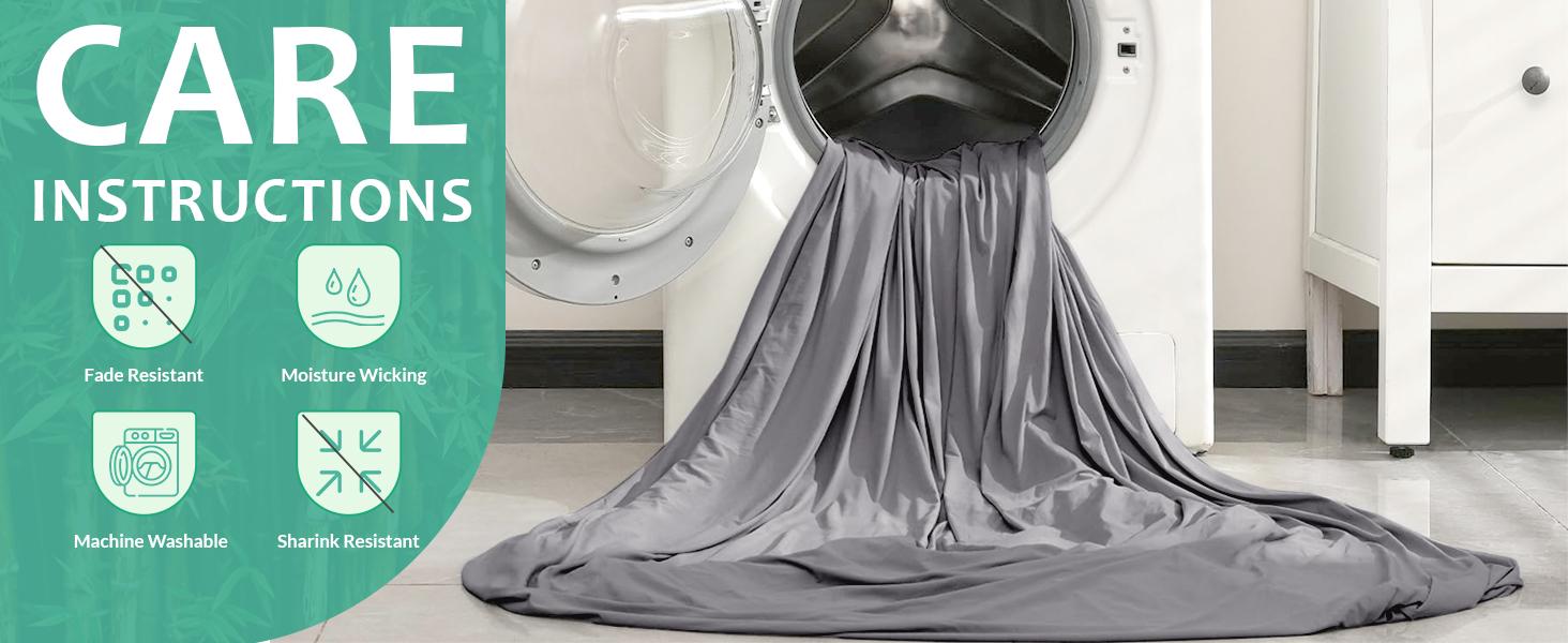 Lux Decor 4pc Bamboo Sheet Set, Cooling Bed Sheet Set, Ultra-Soft Deep Pocket Hotel Style Bedding Set, Wrinkle-Free & Fade Resistant Sheets with Pillowcase, Decorative Bedsheet Sets, Durable Bedding Accessories