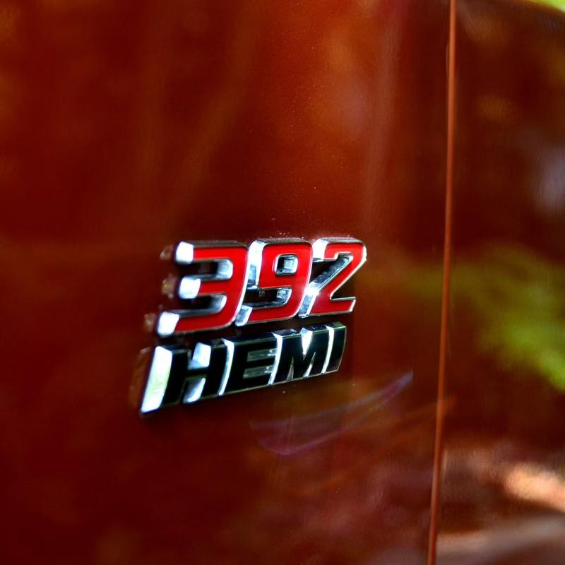 392 Side Emblem Badge Set Fits Dodge Challenger Charger Replacement (Black/Red) 2-Pack