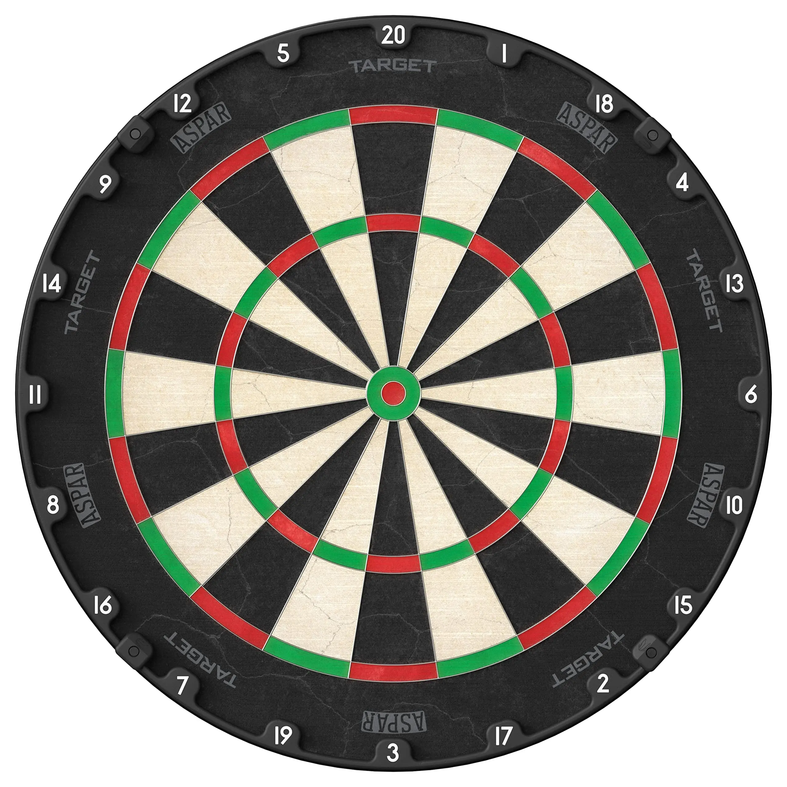 Target Darts Aspar Dart Board | Steel Tip Dartboard with Self Recovering Sisal Bristles & Rotational Score Ring | Thin Wire Regulation Competition Size Dart Board Set | Professional Darts Accessories