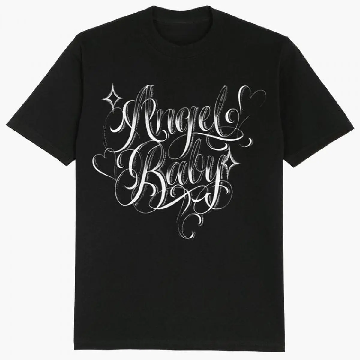 Men's Casual Unisex Fit Streetwear Graphic Shirt - Round Neck, Short Sleeve, Angel Baby Chicano Cholo Girl Chicana Lowrider Gangster Designs, Hoodie Sweatshirt Gift Option, Menswear Clothes