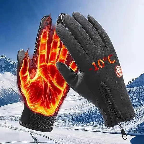 Outdoor Winter Gloves, Touchscreen andWindproof Full-Finger Gloves for Sports, Travel,and Daily Activities