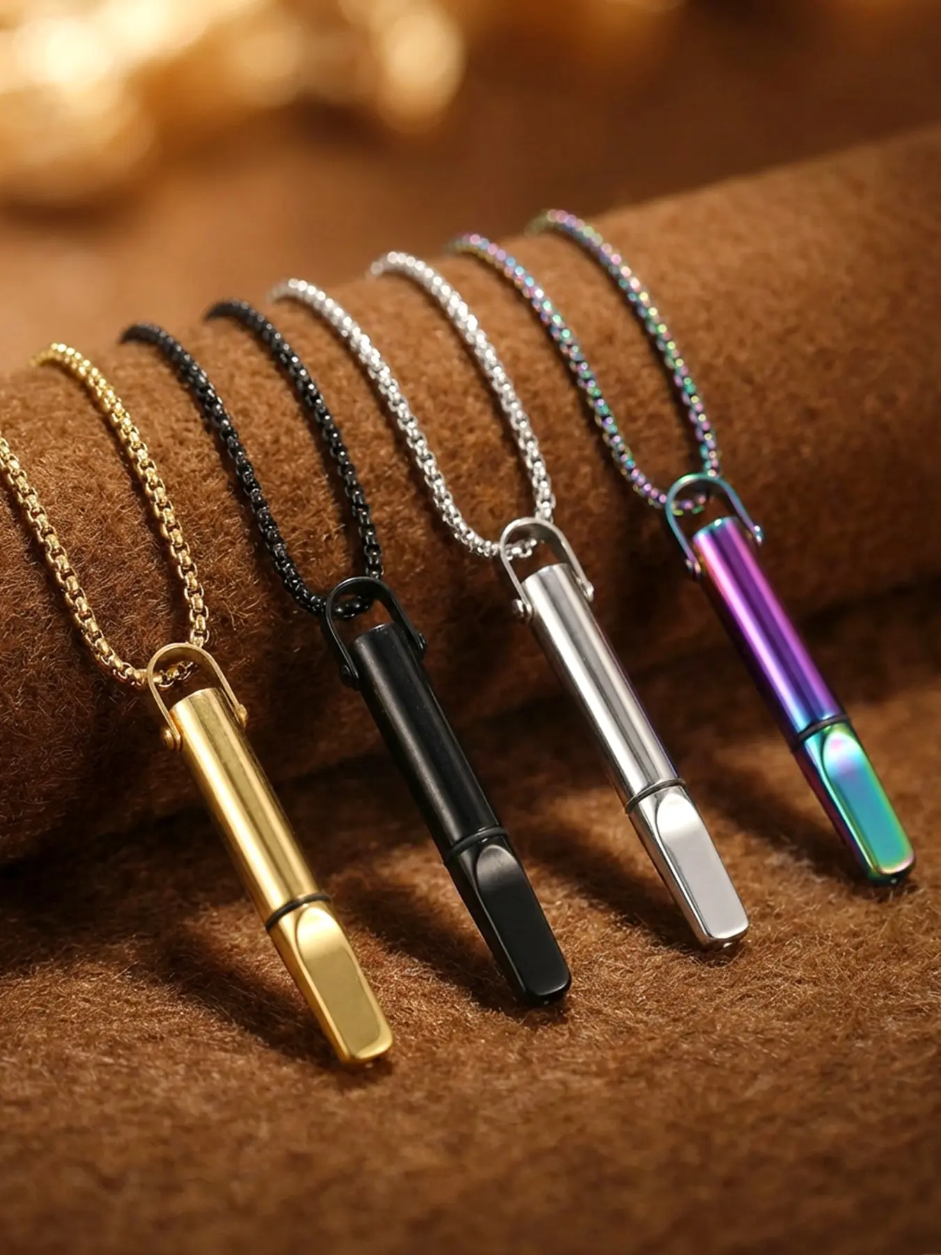 Breath Resistance Whistle Necklace, Versatile Yoga Meditation Stress Relief Pendant, Durable Stainless Steel Chain Material, Unisex Friendship Gift, Accessory Necklace
