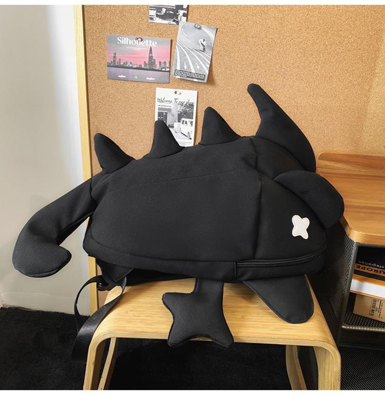 Creative Personality Backpack for Men and Women, Trendy Shark, Funny, Cute, Student, Ins, Korean Version, Travel, Motorcycle, Casual Backpack Daily Use