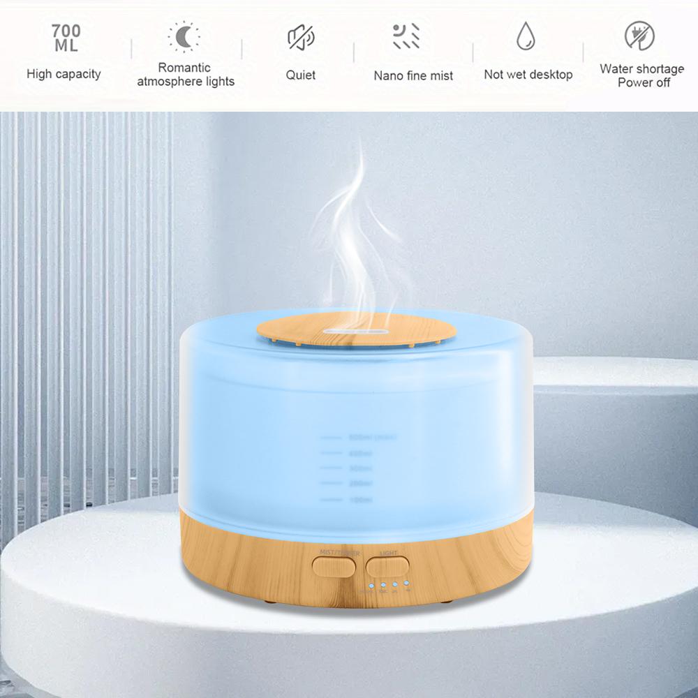 Essential Oil Diffuser with Remote Control, 4 Timer Modes, Quiet Ultrasonic Stylish Design Smart Aromatherapy Diffuser Smart Fragrance Diffuser humidifier Drop Ultrasonic Diffuser auto-off stress relief crack cool aurai mist mood light home perfume