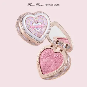 Flower Knows Bunny Garden Collection Embossed Blush - Silk-Cloud Texture Powder, Smooth Pores, Buildable Pigment