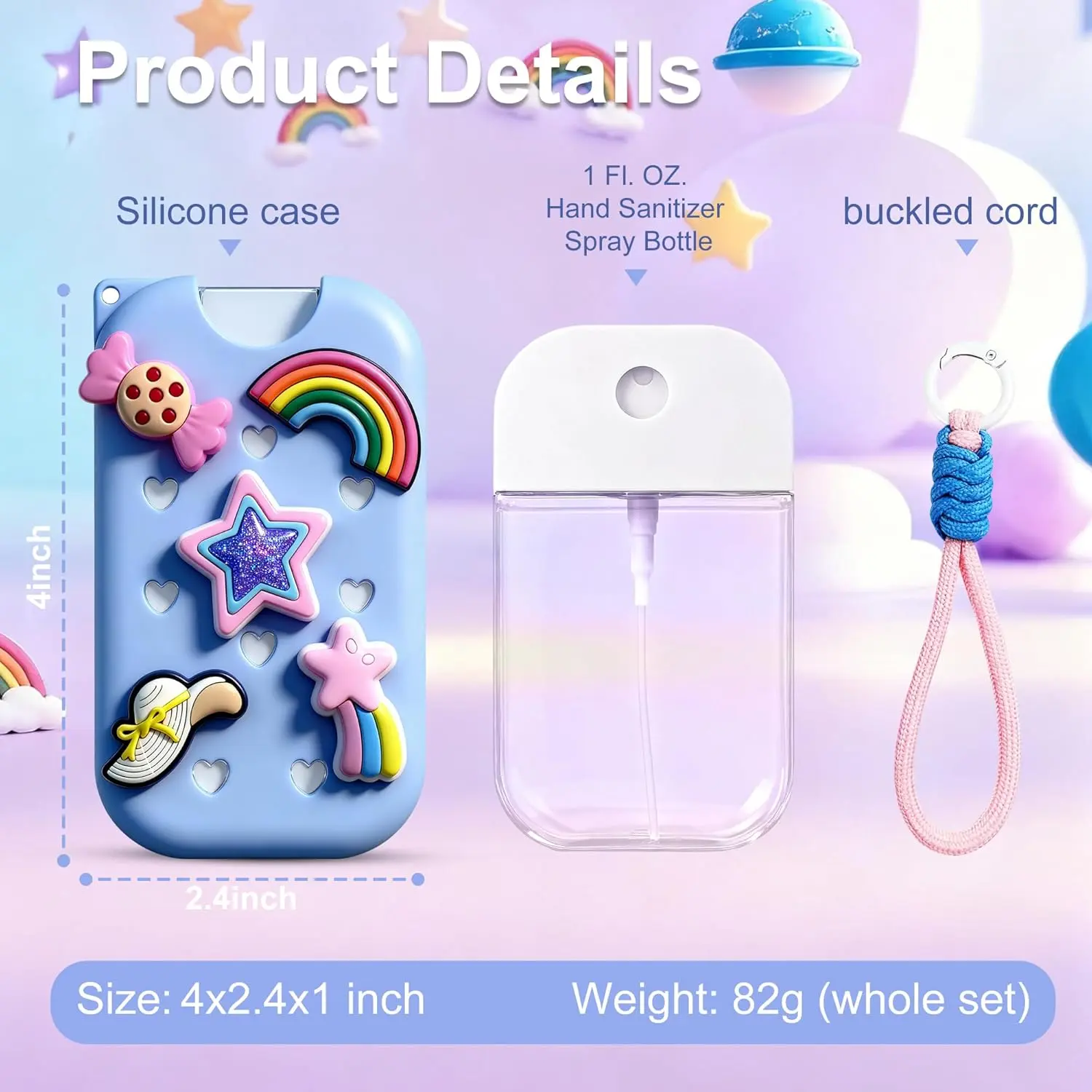 1 Pack Silicone Mist Case Compatible with Touchland Crocs Hand