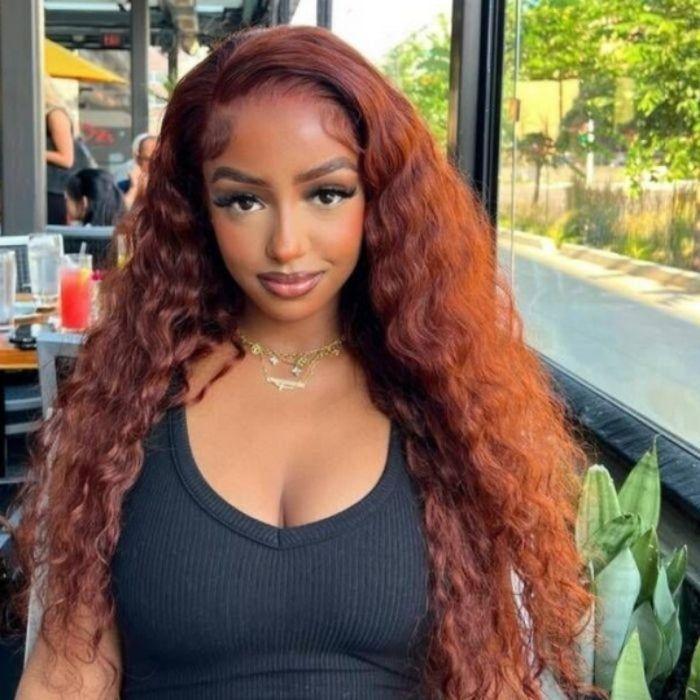 [250% Density] Alipearl Wigs Side Part Copper Color Deep Wave 13x6 Front Lace Wig Human Hair Ready To Go Glueless Wigs Pre Bleached Pre Cut Lace For Black Women#Spring 2026