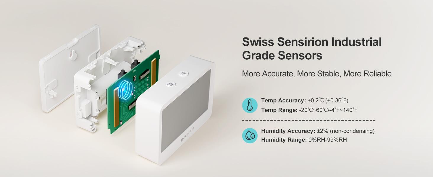 INKBIRD Bluetooth Thermo-Hygrometer: 6-in-1 Indoor Monitor with APP control, custom comfort, 2-year data export. For home, wine cellar, greenhouse. Wifi Wireless Thermometer Lcd Thermometer INKBIRD Bluetooth Thermo-Hygrometer: 6-in-1 Indoor Monitor with APP control, custom comfort, 2-year data export. For home, wine cellar, greenhouse. Wifi Wireless Thermometer Lcd Thermometer
