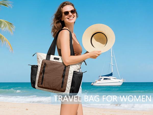 Bagstellar Puffer Tote Bag for Women, Lightweight Large Work Tote Laptop Bag, Travel Tote Bag with Zipper Gifts for Women Teacher Nurse Quilted Shoulder Bag for School Gym