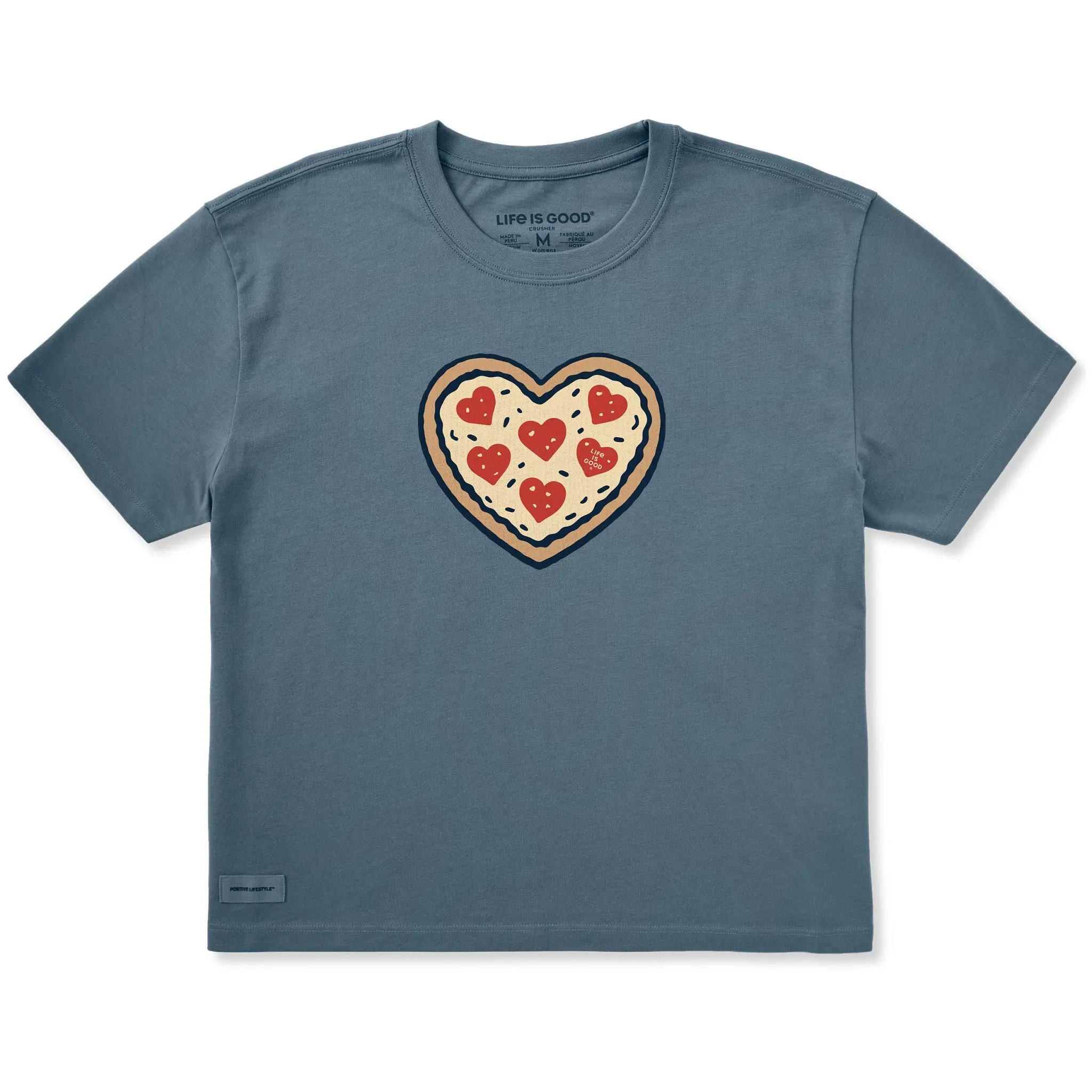 Women's Pizza Love Short Sleeve Crusher Boxy Tee