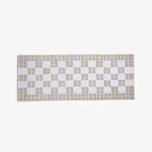 1'6"x5' Cotton Tile Bath Runner Parchment - Parachute