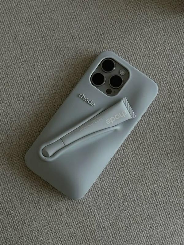 (Super sale 50%) 2026 Most-loved Colour Rhode Hailey Lip Gloss Holder Case, Soft Silicone Cover with Box and Lipstick For iPhone Girls