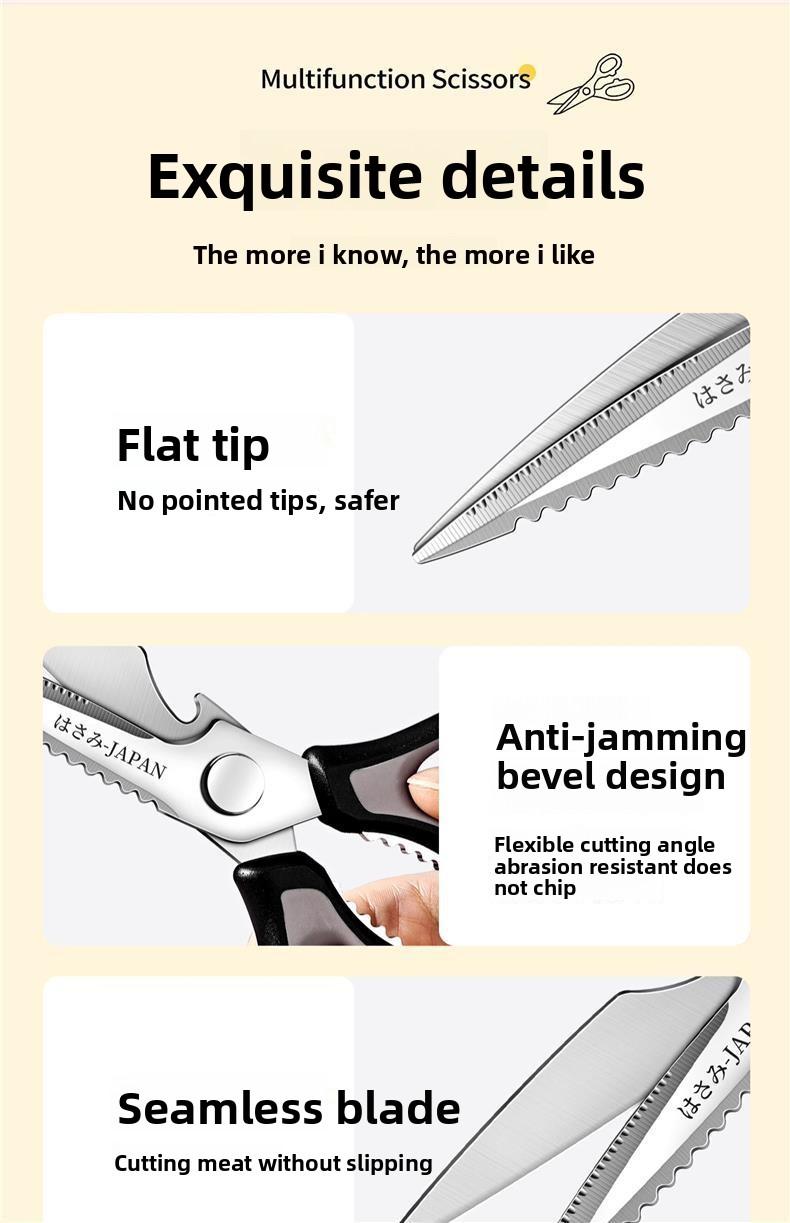 Large Multifunctional Kitchen Scissors Heavy Duty Chicken Bone Cutting Stainless Steel Household Scissors Sharp Durable Labor Saving Large Multifunctional Kitchen Scissors Heavy Duty Chicken Bone Cutting Stainless Steel Household Scissors Sharp Durable Labor Saving