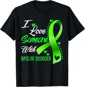 100% Cotton I Love Someone With Bipolar Disorder Awareness T-Shirt