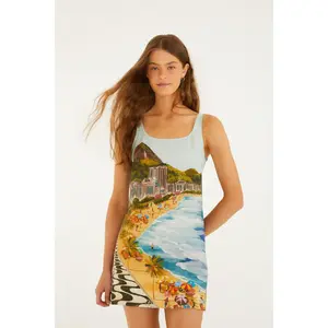 Copacabana Beach Multicolor Mini Dress