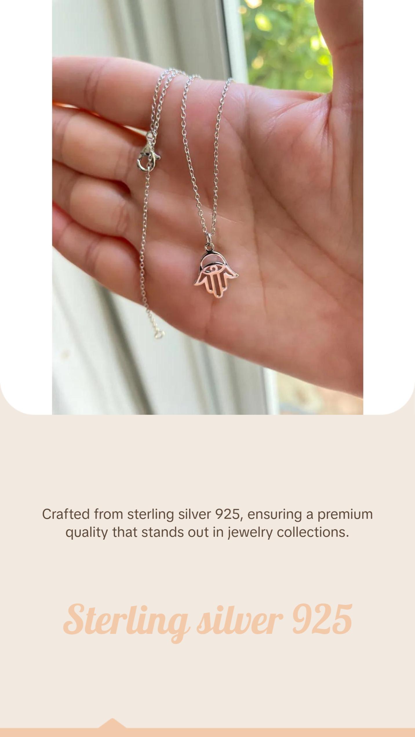 Sterling silver 925 Hamsa necklace