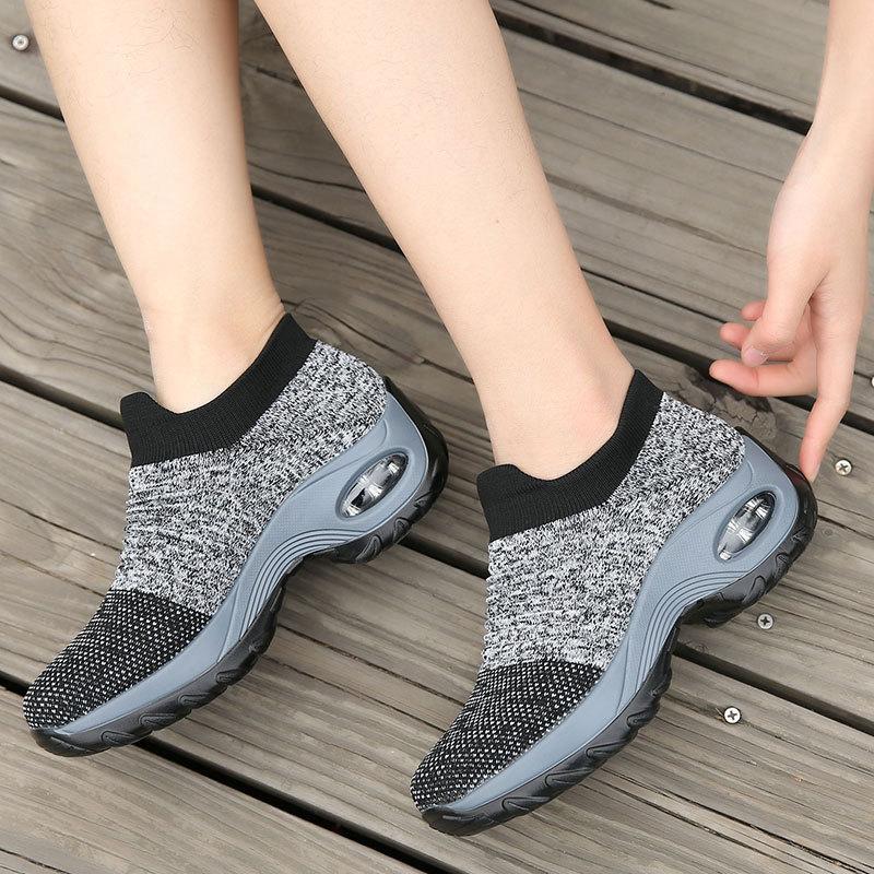 Dancing Shoes - Korean Style Slip On Summer Shoes with Mesh Cloth Upper & Polyurethane Sole for Daily Wear