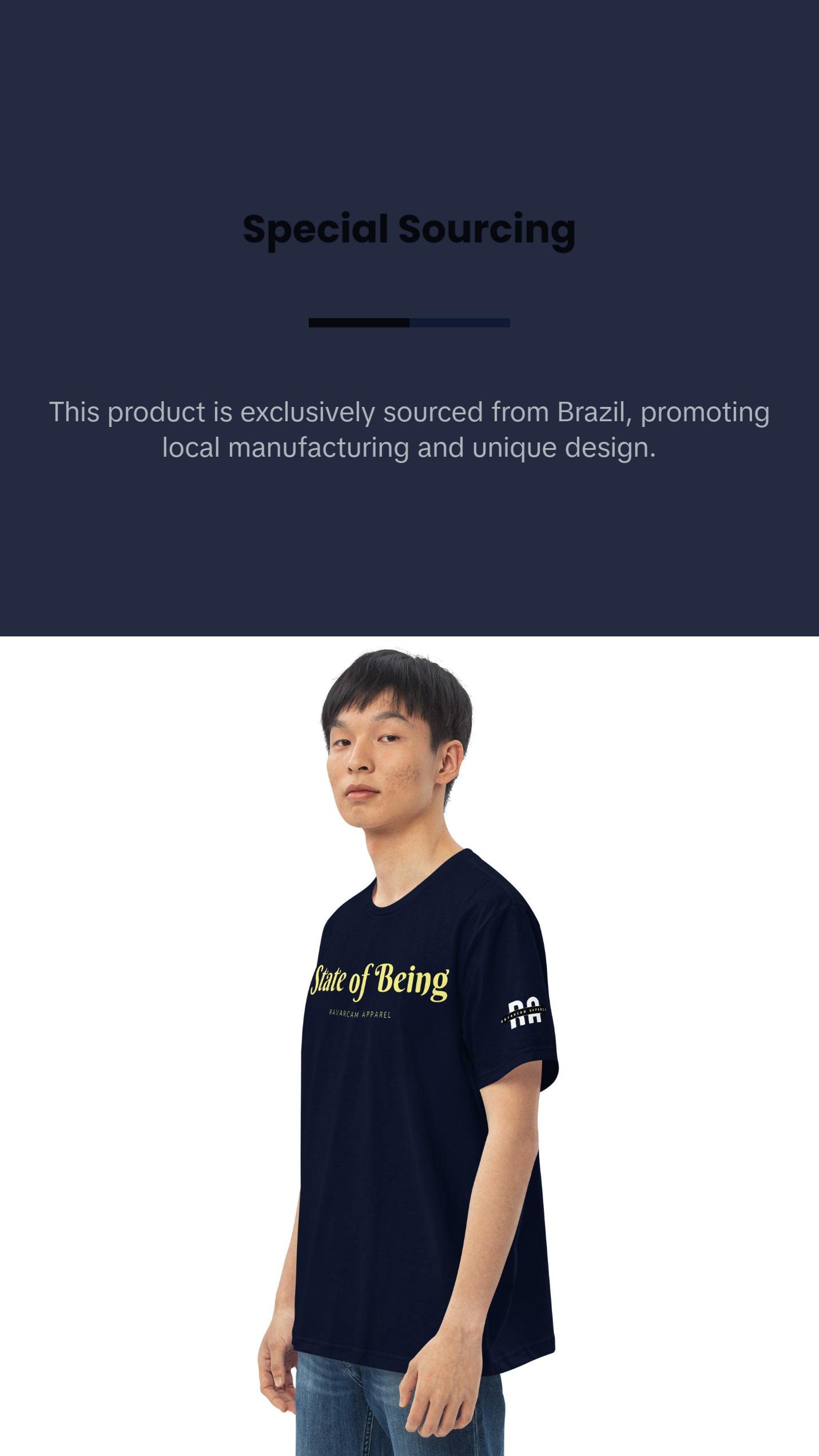 State of Being. Men's fitted straight cut t-shirt