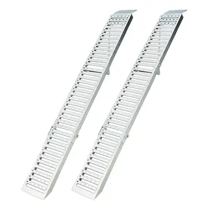 72" Tri-Fold Steel Loading Ramps for Pickup Trucks, 2 Pack, Heavy Duty Foldable Design, 1000 lbs Capacity, 9" Wide Non-Slip Surface, Ideal for Motorcycles, ATVs, Dirt Bikes, Lawn Mowers, Easy Assembly