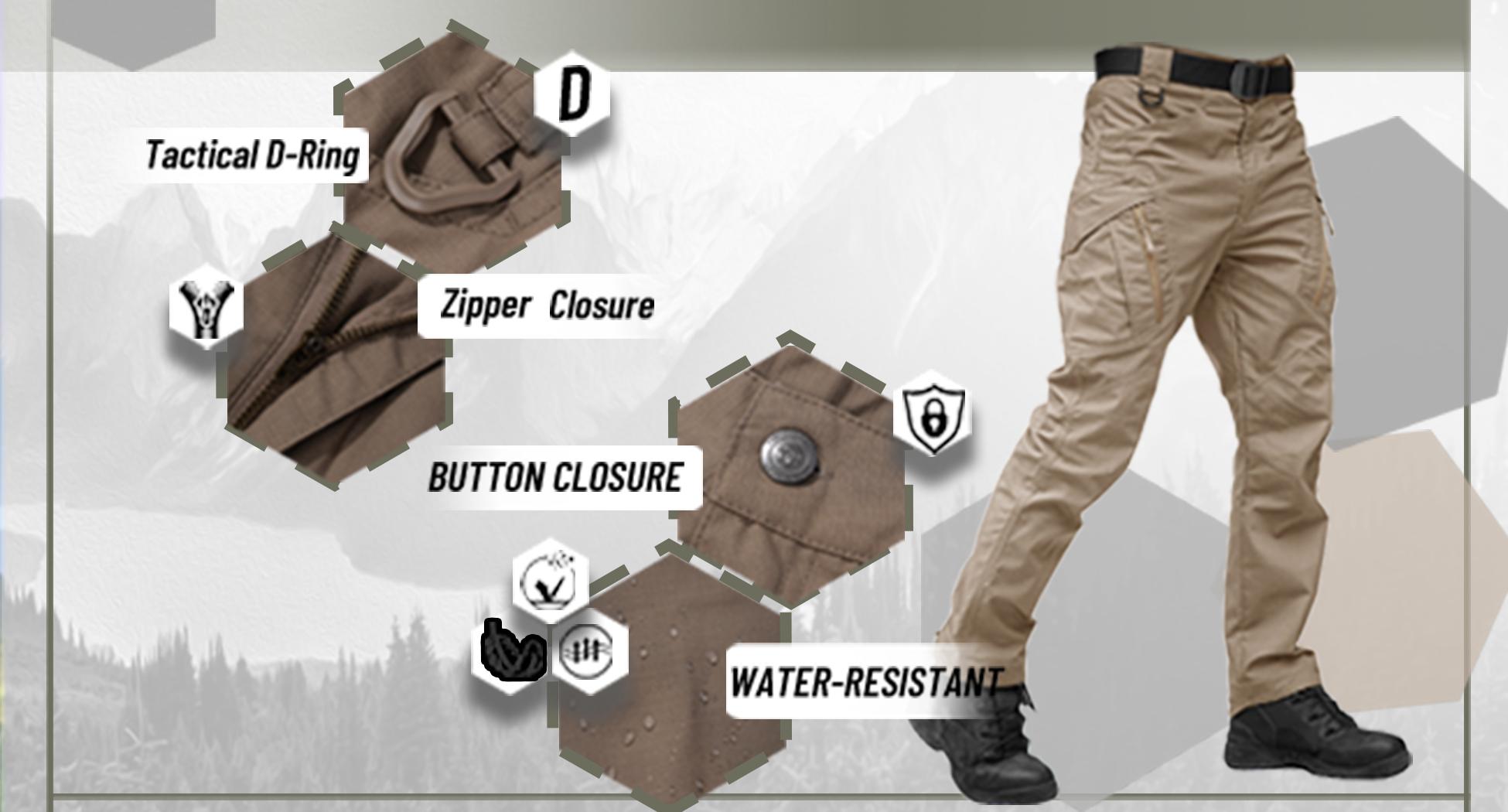 MAGCOMSEN Men's Tactical Pants with 9 Pockets Rip-Stop Lightweight Work Hiking Pants FallFreshness Outdoorfun