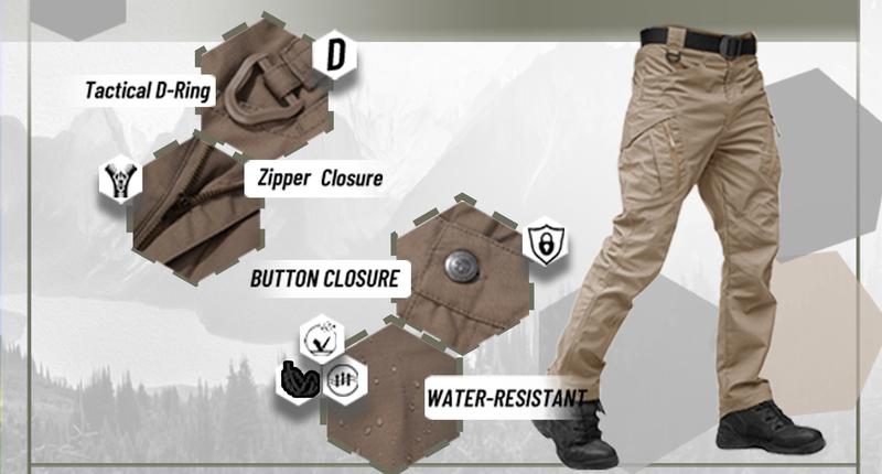 MAGCOMSEN Men's Tactical Pants with 9 Pockets Rip-Stop Lightweight Work Hiking Pants FallFreshness Outdoorfun