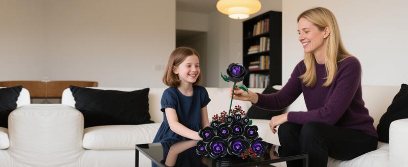 HOGOKIDS Flower Bouquet Building Set 330PCS Black Roses Botanical Plants, Decorative Ornaments, Magnetic Blocks for Home, Christmas, Birthday & Valentine’s Gift for Kids & Adults 8+ HOGOKIDS Flower Bouquet Building Set 330PCS Black Roses Botanical Plants, Decorative Ornaments, Magnetic Blocks for Home, Christmas, Birthday & Valentine’s Gift for Kids & Adults 8+