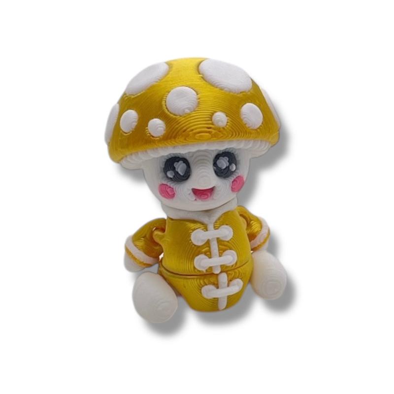 Happy Mushroom Pocket Pal Figures – 2” Tall Collectibles in Every Color!