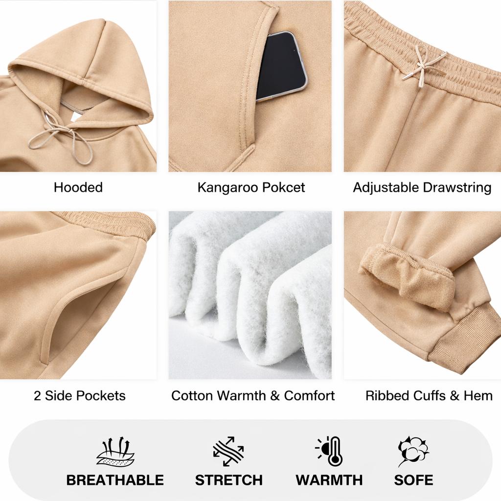 Women's Milano prints City print hoodie and drawstring track pants set, women's casual sportswear, long-sleeved hooded jacket and pants, suitable for autumn and winter, Women's , indoor and outdoor sportswear, sportswear set, casual sportswear.