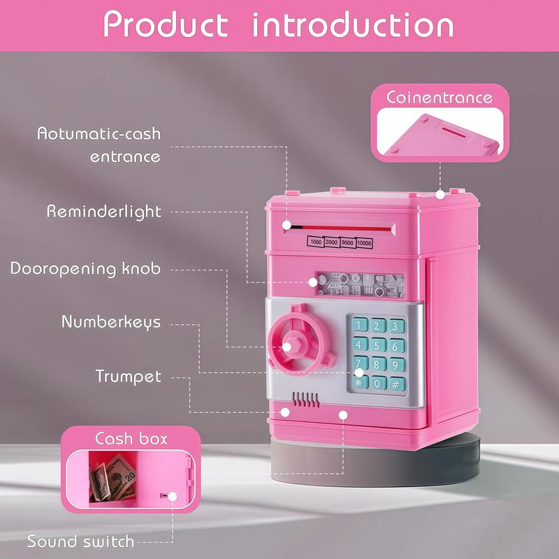 Piggy Banks Money Banks for Kids, Electronic Password Code Money Banks ATM Banks Box Coin Bank for Children Boys and Girls