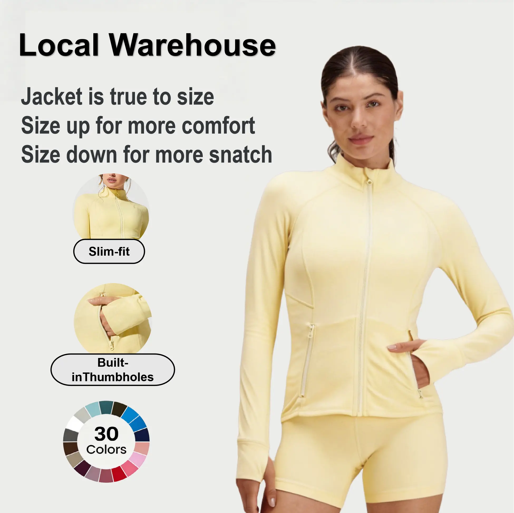 GLOWMODE FeatherFit Slim-It Streamline Performance Jacket Only