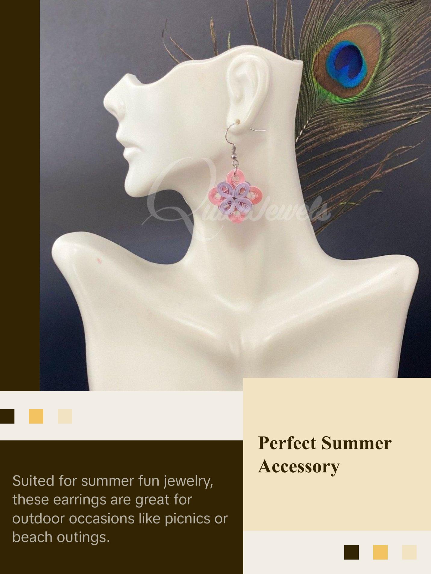 Cute multiple color small Flower Earrings