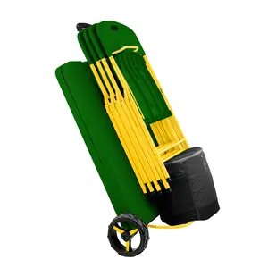 The Rolling Table - 6 ft. Folding Table on Wheels - Team Colors - Green & Yellow