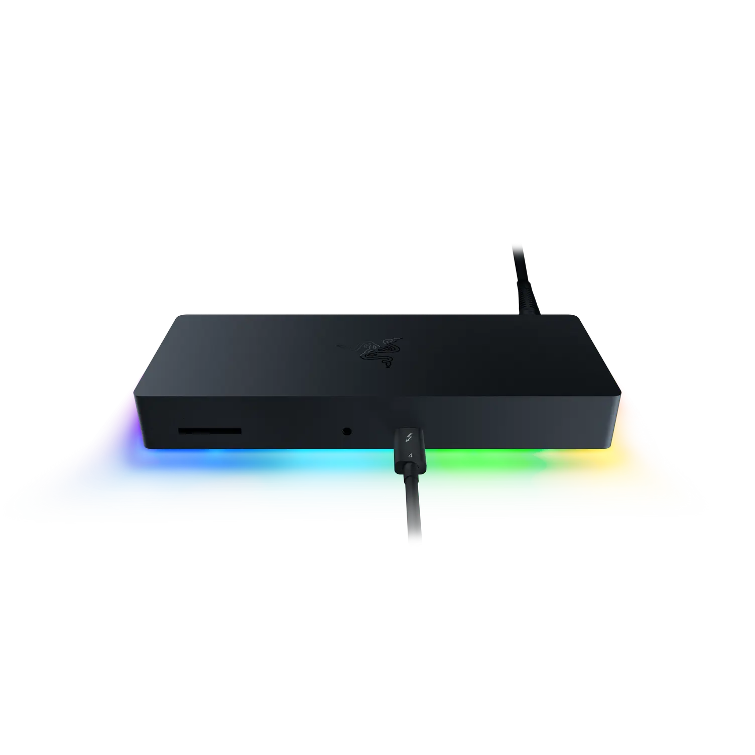 Razer Thunderbolt 4 Dock Chroma - Customizable Thunderbolt Hub with Fast Charging, 10 Lightning Ports, SD UHS-II Slot, Pass-Thru Charge for Laptops